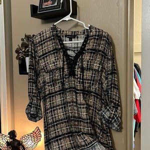 Black/Brown plaid shirt by Rock and Republic